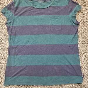 Patagonia Organic Cotton StripedTeal and Navy  Short